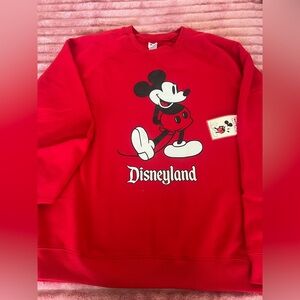 NWT Disneyland Mickey Mouse red crewneck sweatshirt 
Size:XXL